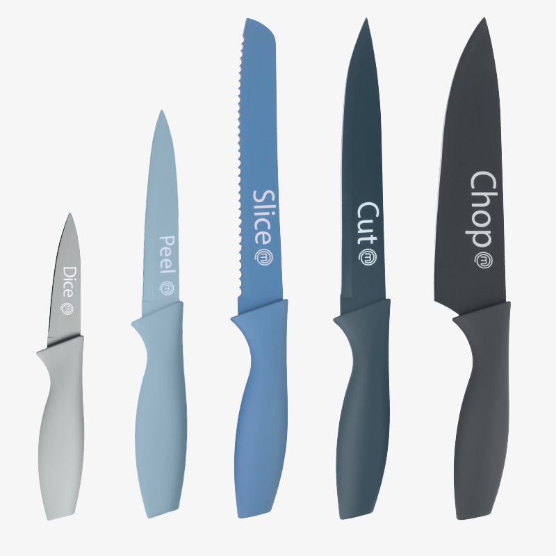 Official MasterChef Coloured Knife Set 5pcs Nordic Blue