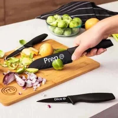 UK MASTERCHEF CAPTION KNIVES 3PCS KNIFE SETS ESSENTIAL KITCHENWARE