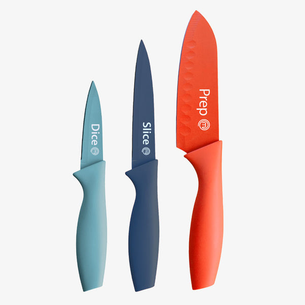 UK MASTERCHEF CAPTION KNIVES 3PCS KNIFE SETS VIVID KITCHENWARE