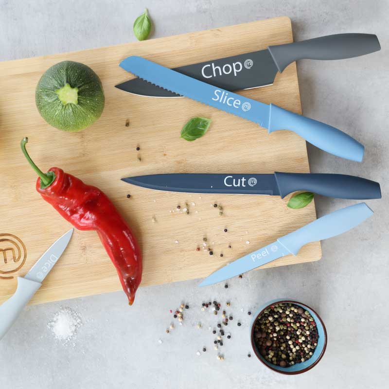 UK MASTERCHEF CAPTION KNIVES 5PCS KNIFE SETS NORDIC BLUE KITCHENWARE