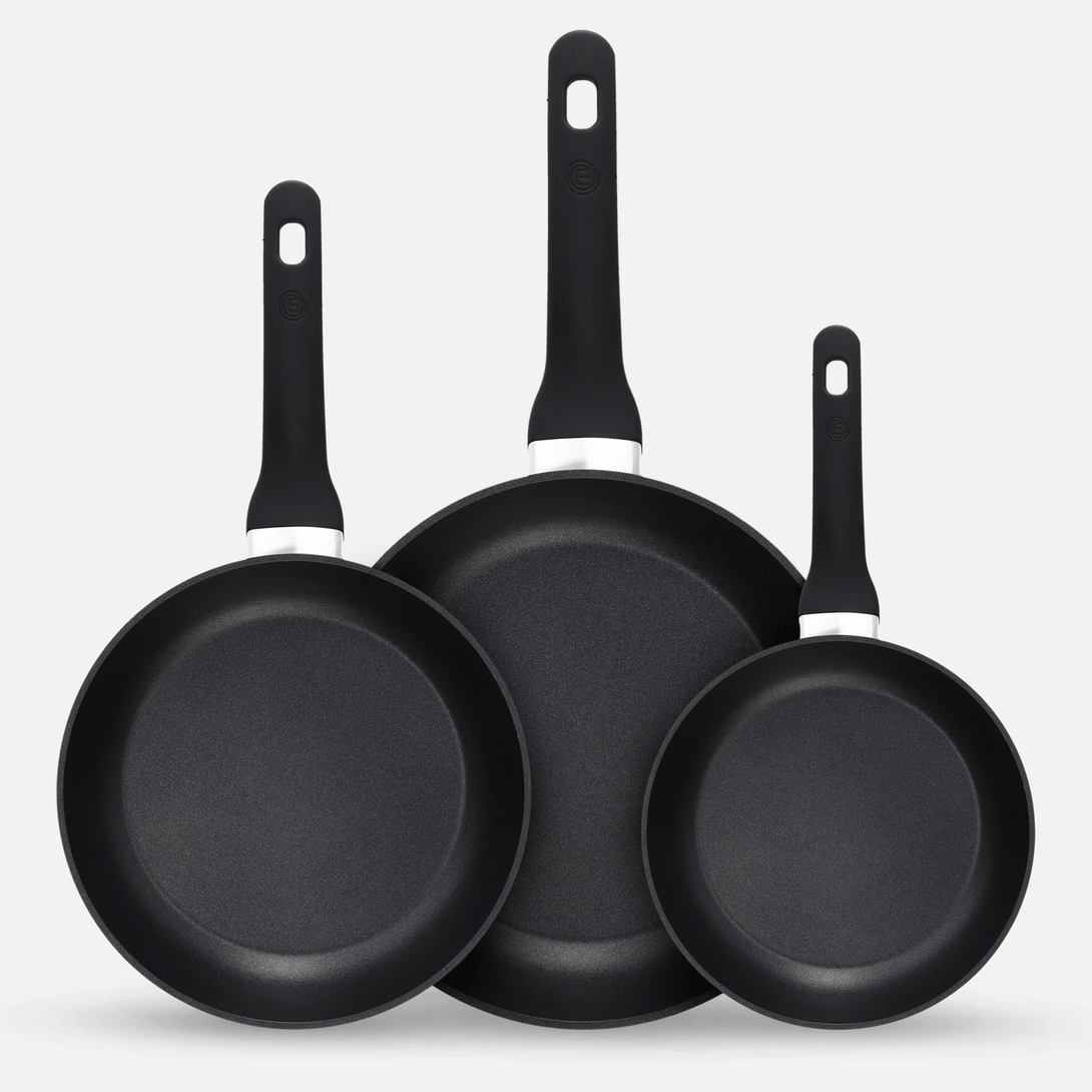 UK MASTERCHEF COOKWARE 3PCS PAN SETS ESSENTIAL KITCHENWARE