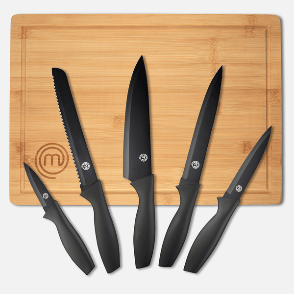 UK MASTERCHEF KNIFE & BOARD SET 6PCS KNIFE & BOARD SETS ESSENTIAL KITCHENWARE