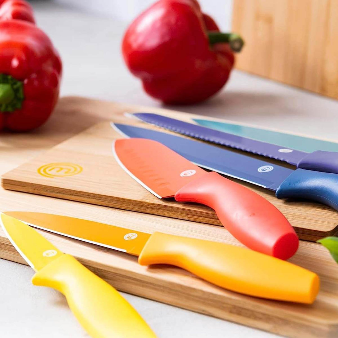 UK MASTERCHEF KNIFE SET 6 PIECE KNIFE SETS COLOUR KITCHENWARE