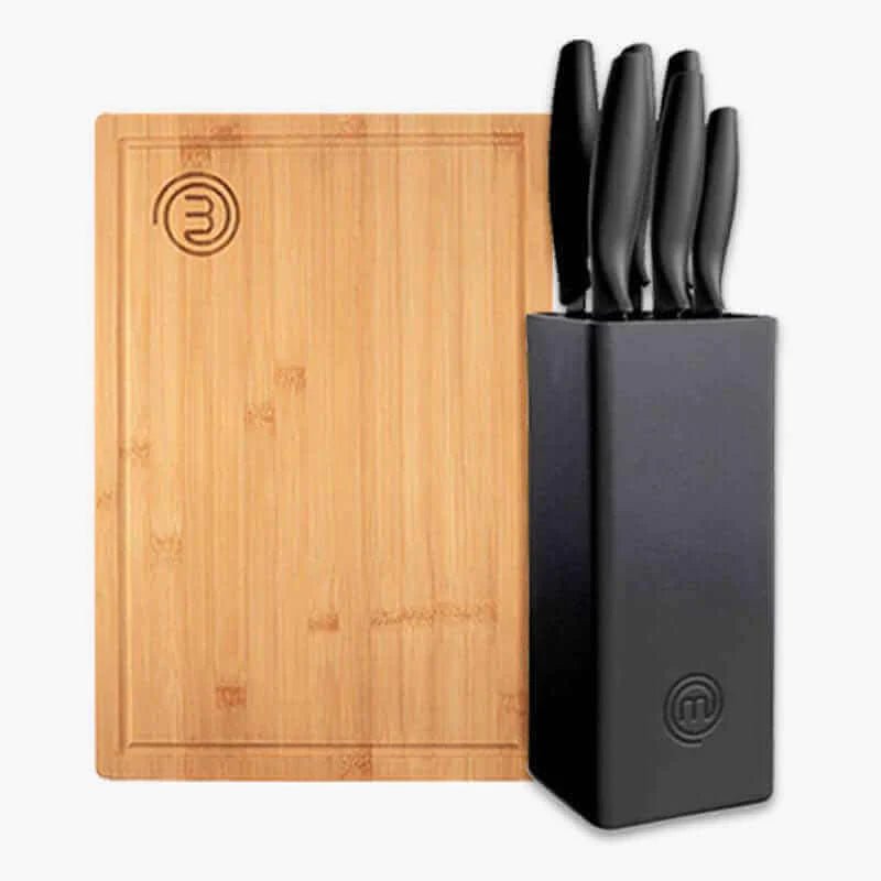 UK MASTERCHEF KNIVES & BLOCK OFFER KNIFE BLOCKS ESSENTIAL KITCHENWARE