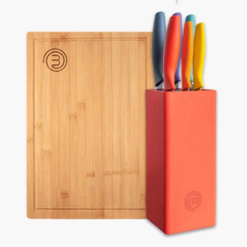 UK MASTERCHEF KNIVES & BLOCK OFFER KNIFE BLOCKS VIVID KITCHENWARE