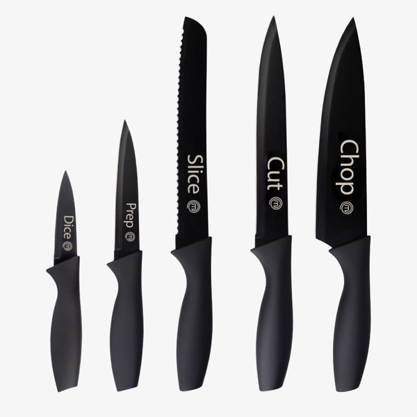 UK MASTERCHEF LOGO KNIVES 5PCS KNIFE SETS ESSENTIAL KITCHENWARE