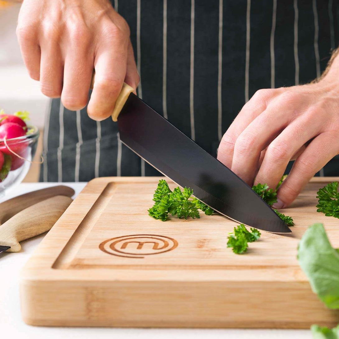 UK MASTERCHEF LOGO KNIVES 5PCS KNIFE SETS NATURAL KITCHENWARE