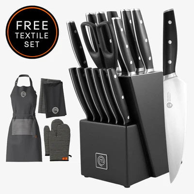 UK MASTERCHEF SHOW KNIVES & BLOCK OFFER KNIFE BLOCKS PERFORMANCE KITCHENWARE