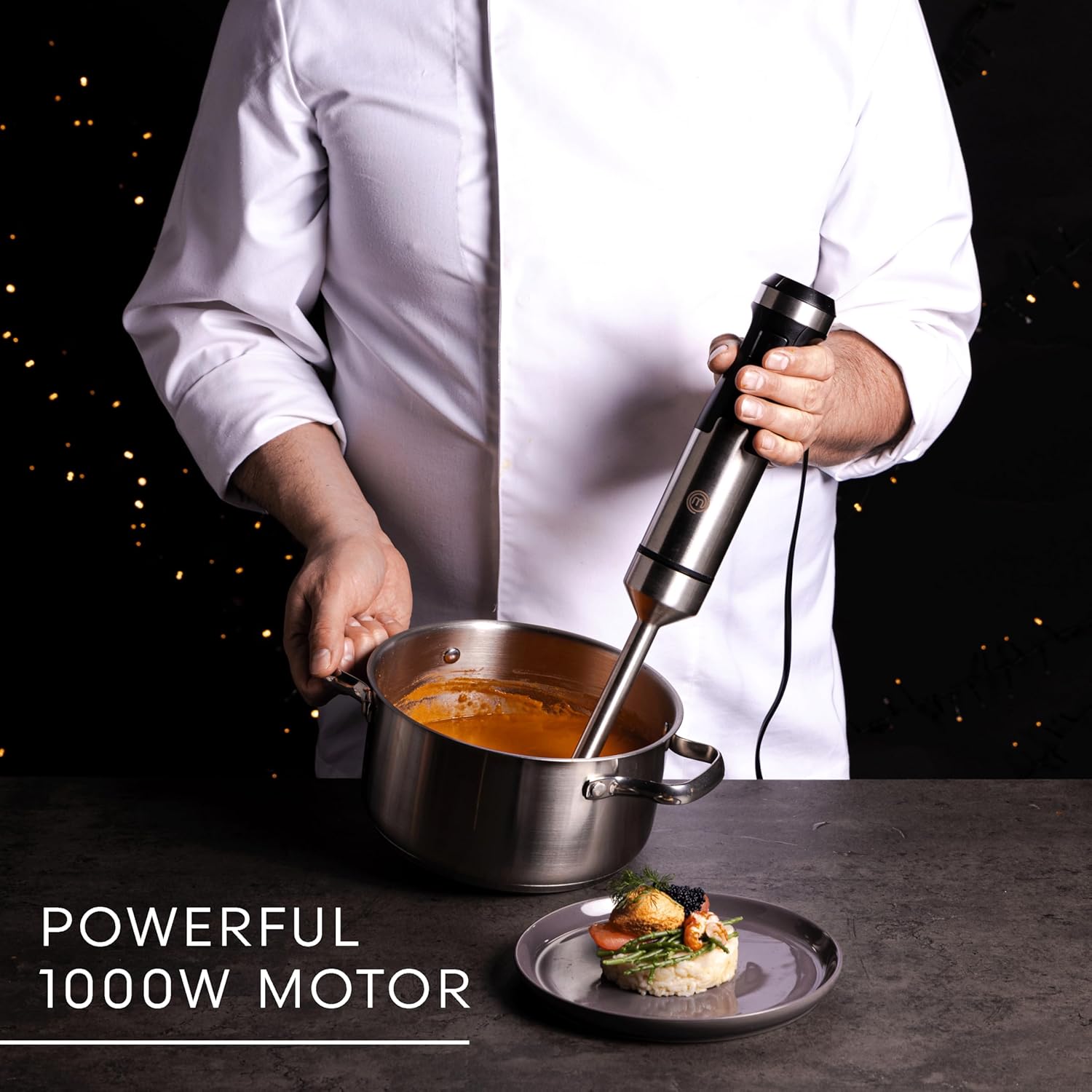 Official MasterChef Handheld Stick Blender 1000W - Essential Black ...