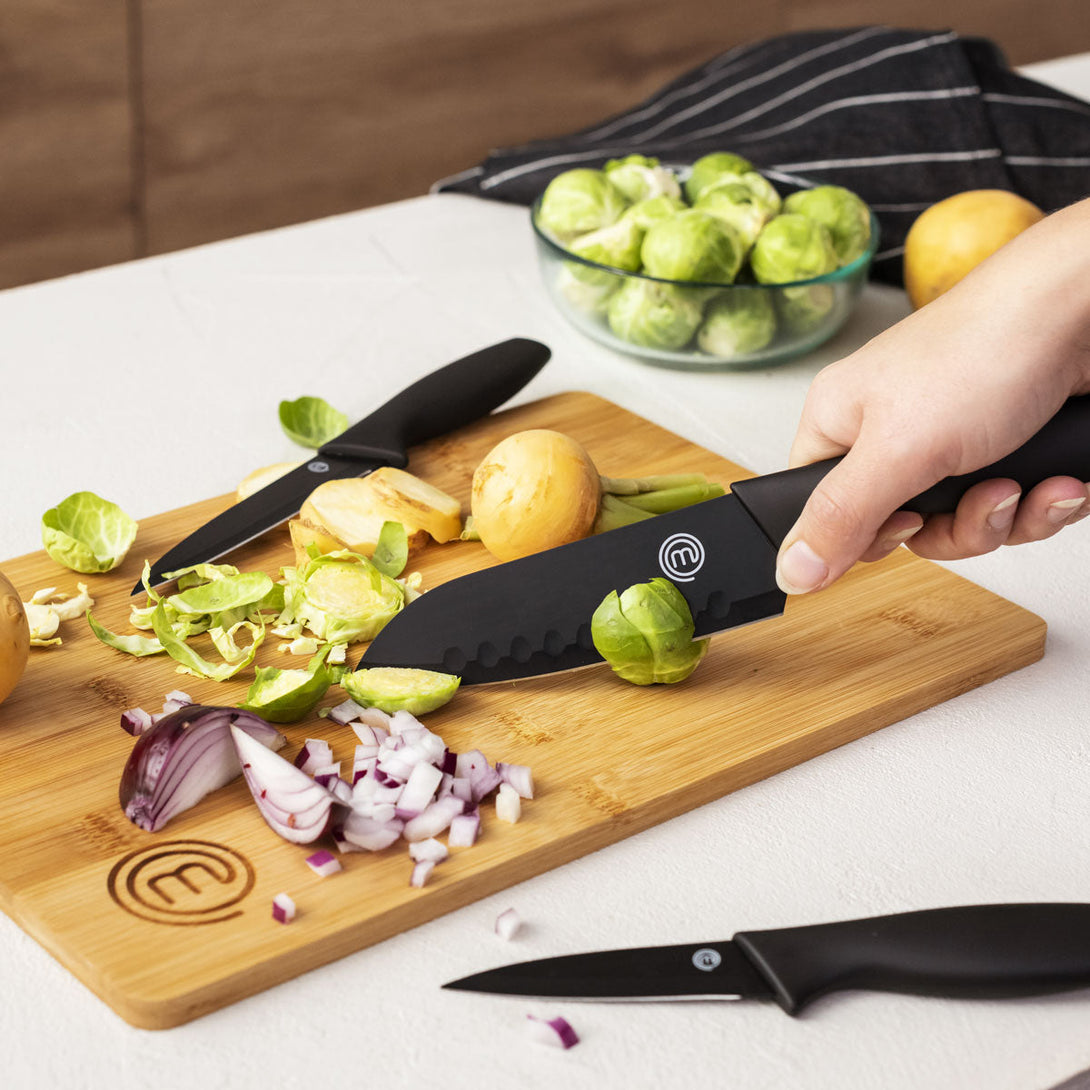 UK MASTERCHEF STK-LOGO KNIVES 3PCS KNIFE SETS ESSENTIAL KITCHENWARE