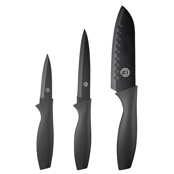 UK MASTERCHEF STK-LOGO KNIVES 3PCS KNIFE SETS ESSENTIAL KITCHENWARE