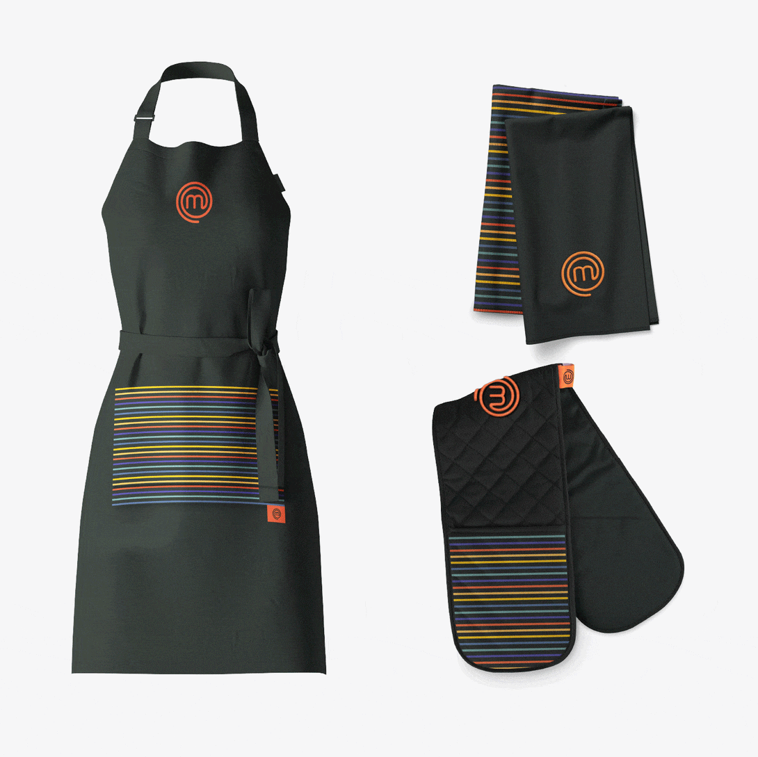 UK MASTERCHEF TEXTILE GIFT SET 4PCS TEXTILE SETS VIVID KITCHENWARE