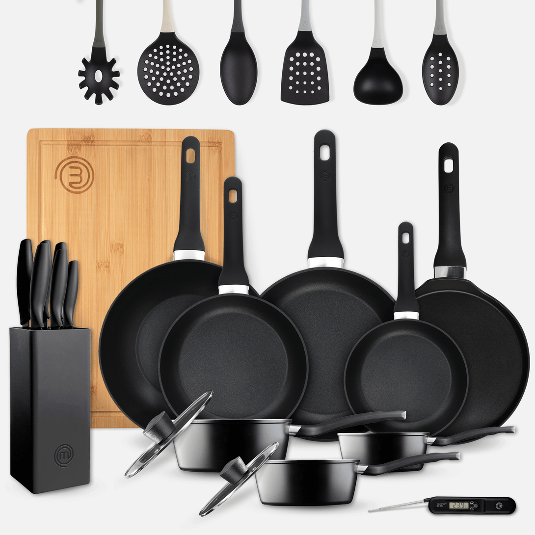 UK MASTERCHEF ULTIMATE KITCHEN SET 20PCS PAN SETS ESSENTIAL KITCHENWARE